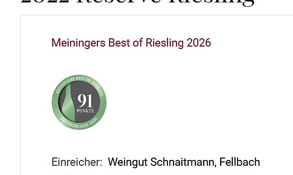 Best of Riesling - 3. Platz - 2022 Réserve Riesling